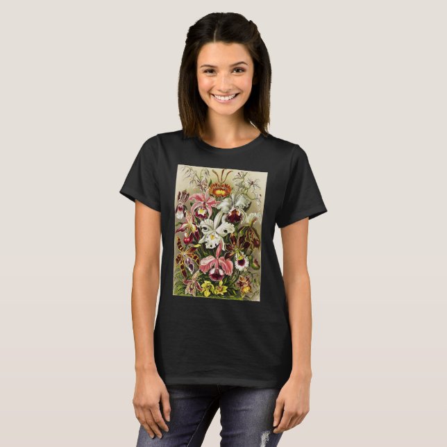 Camiseta Orquídeas, Orquídeas Denusblumen Ernst Haeckel (Frente Completa)