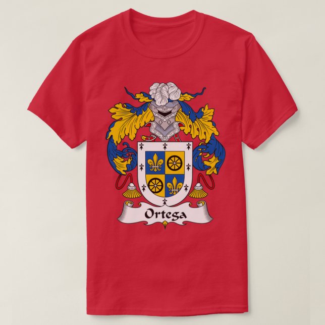 Camiseta Ortega Coat of Arms Family Crest  (Frente do Design)