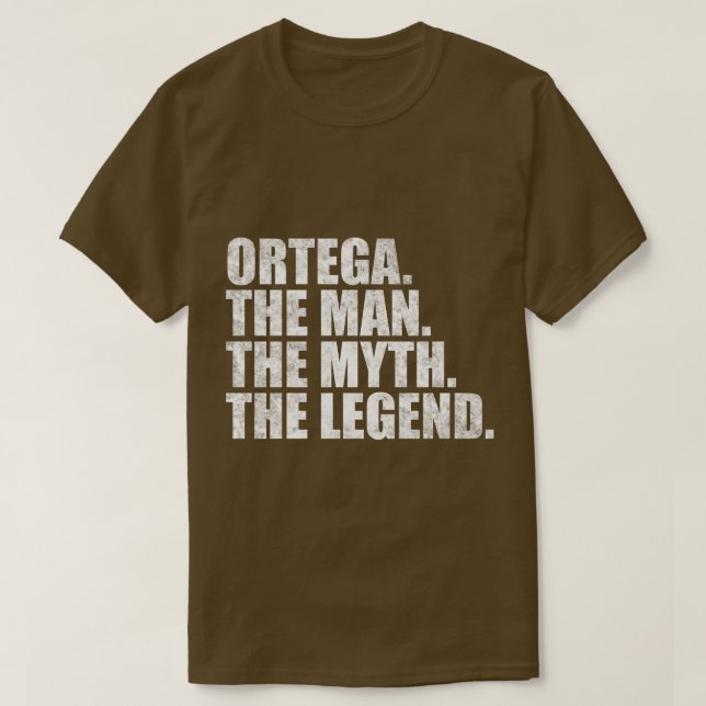 Camiseta Ortega Ortega Nome da família Ortega sobrenome Ort (Frente do Design)