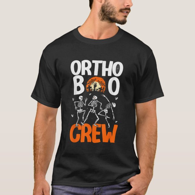 Camiseta Ortho Squad Spooky Ortho Orthopedic Halloween Boo (Frente)