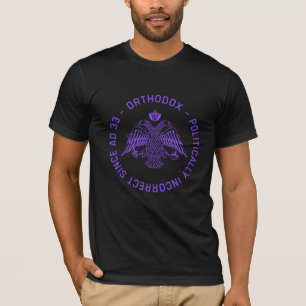 Camiseta Ortodoxa Águia Cristã Arte Conservadora