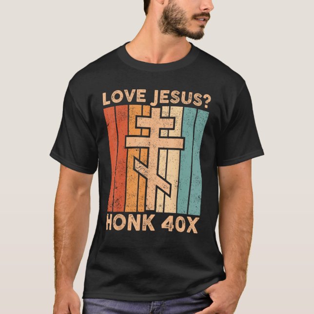 Camiseta Ortodoxia Ortodoxa Amor Jesus Honk 40X (Frente)