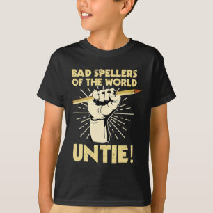 Camiseta Ortografia Do Mundo Une Dislexia Disléxica Awar