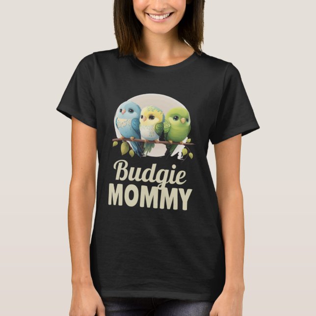 Camiseta Ortografia Mãe Bugerigar Parakeet Bird 1 (Frente)