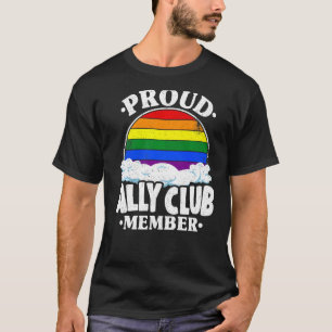 Camiseta Orud Ally Club Membro do Rainbow Flag Orgulho gay