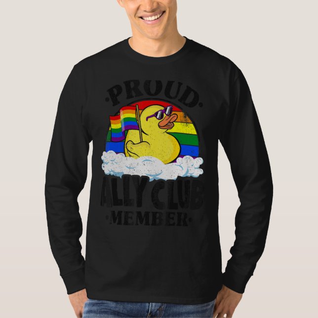 Camiseta Orud Ally Club Membro Rubber Duck Gay Les (Frente)