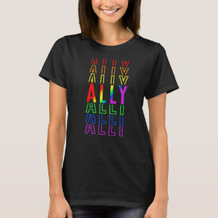 Camiseta Orud Ally Rainbow Lgbt Gay Lésbian Human Rights E