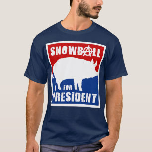 Camiseta Orwell Animal Fazenda Snowball para Presidente