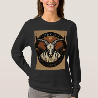 Camiseta Oryx Emblem – Minimalist Horned Antelope Logo