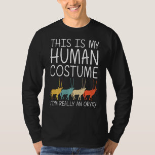 Camiseta Oryx Halloween Fácil de Costume Humano Antílope An
