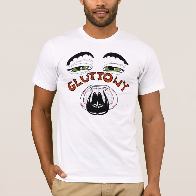 Camiseta Os 7 Pecados Mortais — Gula (Frente)