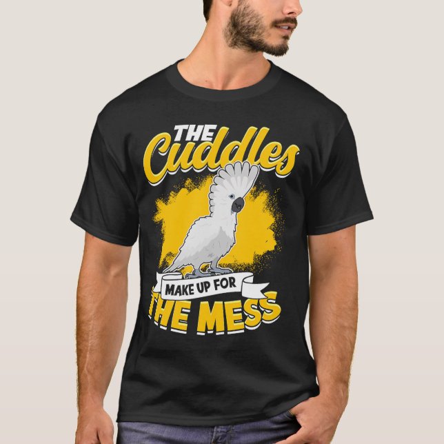 Camiseta Os Abraços Compensam o Caos Papagaio Guarda-Chuva  (Frente)