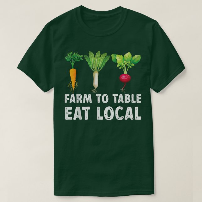 Camiseta Os Agricultores Têm Fazenda Para Mesa No Mercado L (Frente do Design)