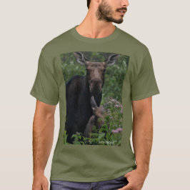 Camiseta Os alces de Dale & o t-shirt da vitela (MOATACAST)