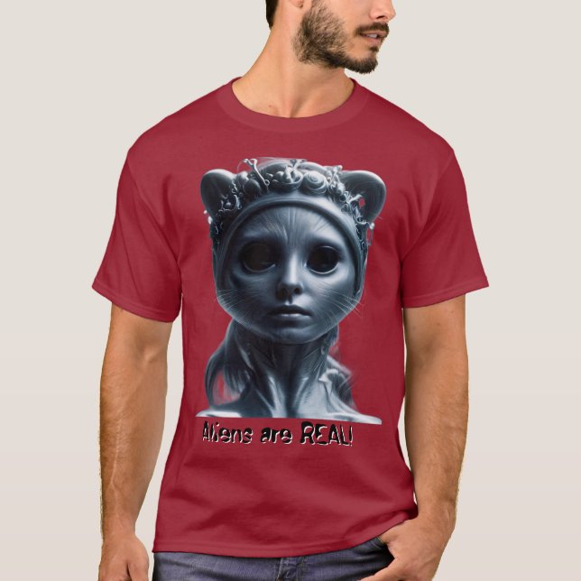 Camiseta Os alienígenas são REAIS! (Frente)