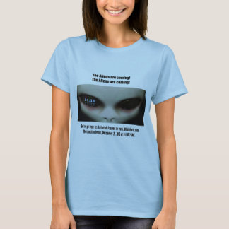 Camiseta Os aliens estão vindo
