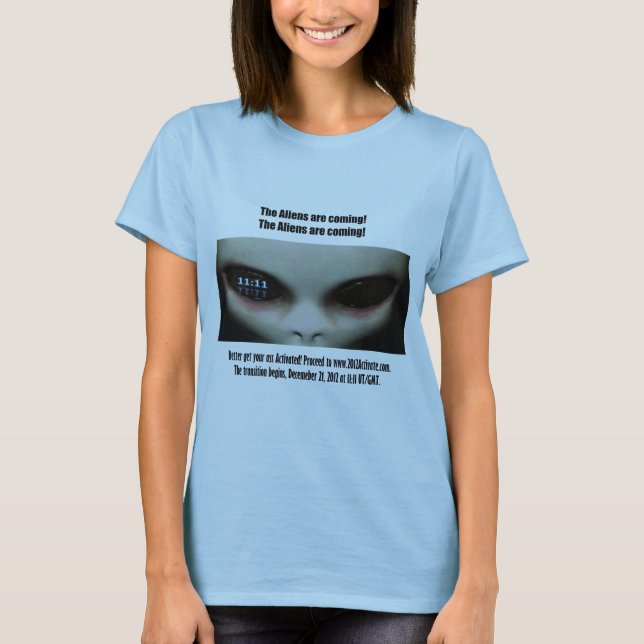 Camiseta Os aliens estão vindo (Frente)