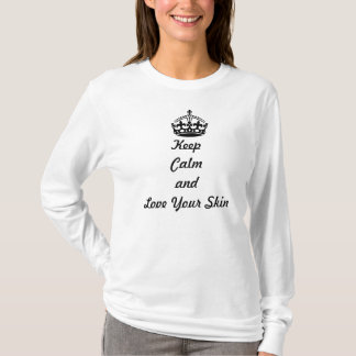 Camiseta Os amantes de Skincare "mantêm a calma e amam sua