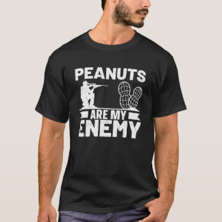 Camiseta Os Amendoins São A Minha Alergia Inimigo, A Nut E 