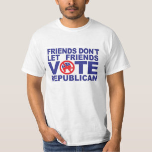 Camiseta Os amigos não deixam o t-shirt do republicano do