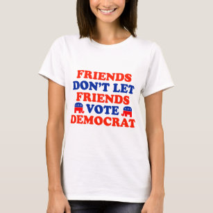 Camiseta Os amigos não deixam o voto Democrata dos amigos