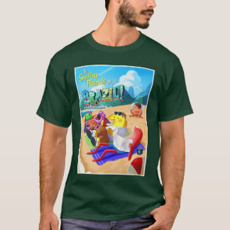 Camiseta Os Amigos Sorridente Vão ao Brasil retrô