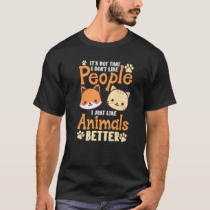 Camiseta Os Animais Apresentam Melhor O Cão Gato Distancian