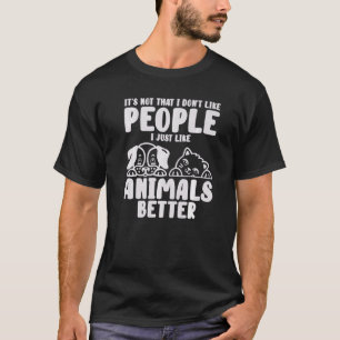 Camiseta Os Animais Apresentam Melhor O Cão Gato Distancian