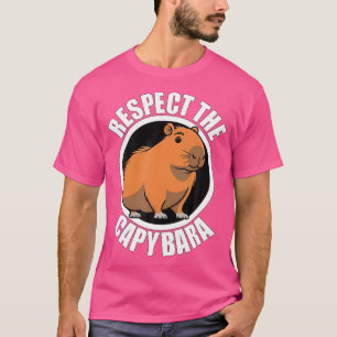 Camiseta Os Animais Cute Engraçados Capybara Respeitam A Ca