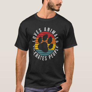 Camiseta Os animais de retro amor venenosos toleram pessoas