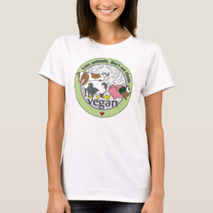 Camiseta Os animais do amor não os comem Vegan