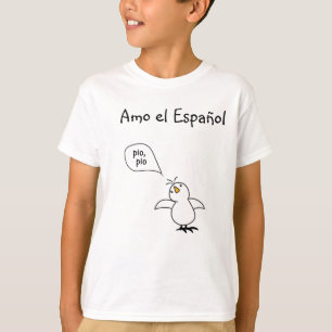 Camiseta Os animais falam o espanhol demasiado! Mercadoria
