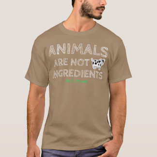 CAMISETA OS ANIMAIS NÃO SÃO INGREDIENTES DESIGN VEGANO LEGA