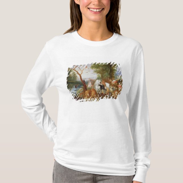 Camiseta Os animais que entram na arca de Noah (Frente)