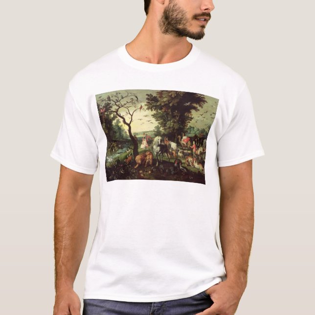 Camiseta Os animais que entram na arca de Noah (Frente)