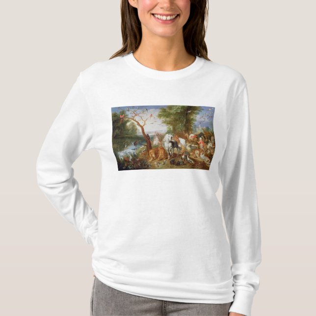 Camiseta Os animais que entram na arca de Noah (Frente)