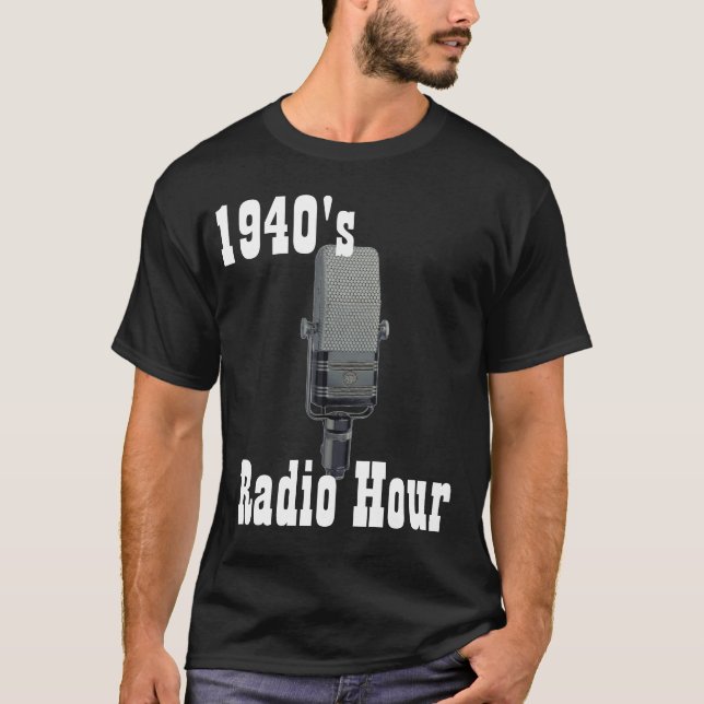 Camiseta os anos 40, hora de rádio (Frente)