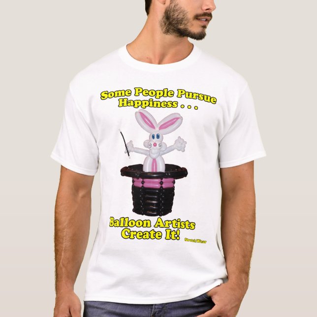 Camiseta Os artistas do balão criam o coelho do balão da (Frente)