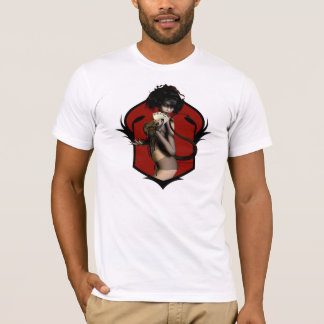 Camiseta Os áss da mão do homem inoperante… & o 8s pretos