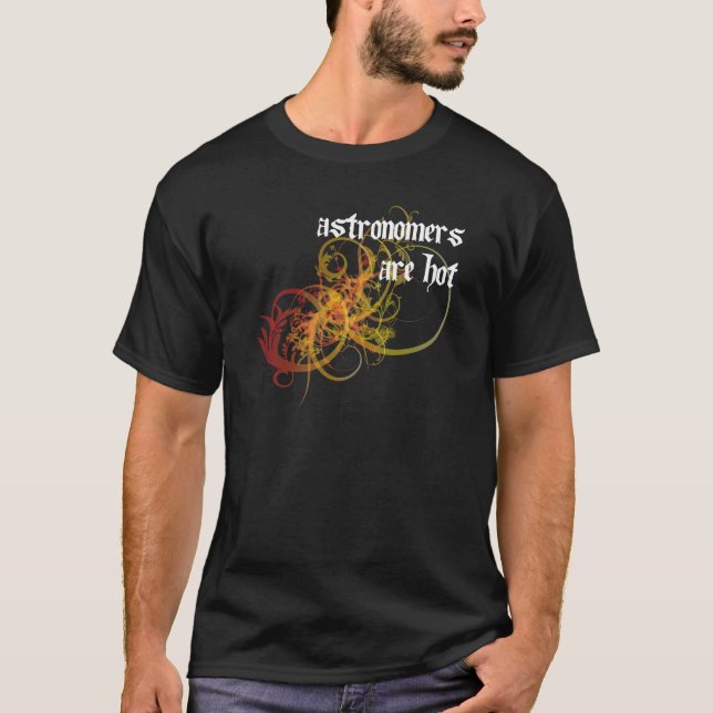 Camiseta Os astrónomos estão quentes (Frente)