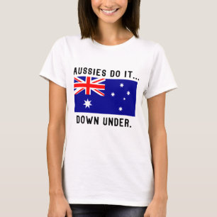 Camiseta Os Aussies Fazem Isso... Lá Embaixo.