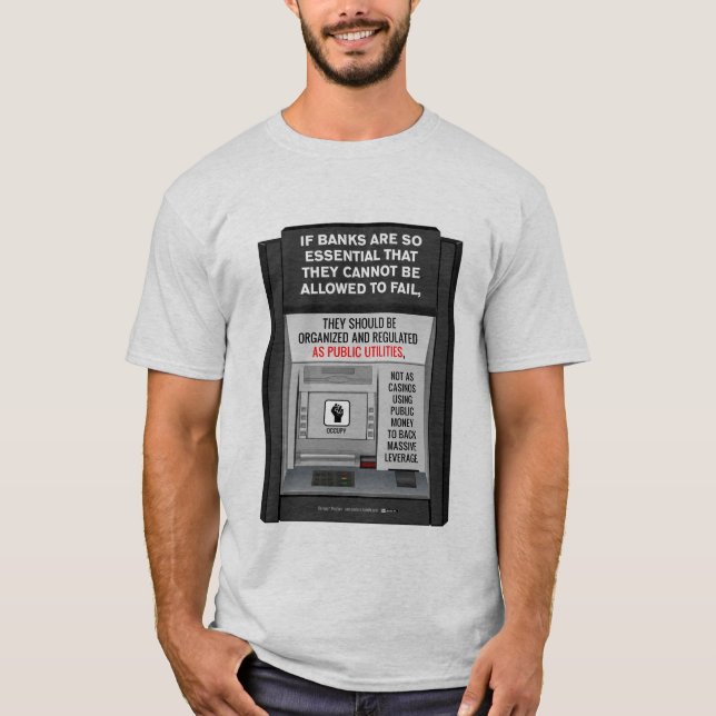 Camiseta Os bancos devem ser serviços públicos (Frente)