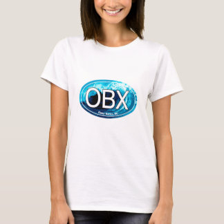 Camiseta Os bancos exteriores de OBX acenam o Oval