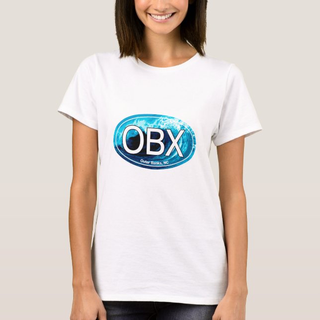 Camiseta Os bancos exteriores de OBX acenam o Oval (Frente)