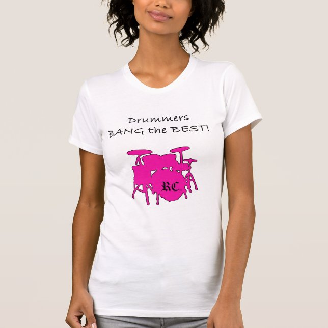 Camiseta Os bateristas golpeiam o melhor (Frente)