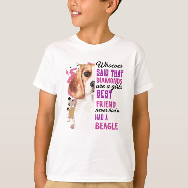 Camiseta Os Beagles São As Meninas Mais Amigas Engraçadas E (Frente)