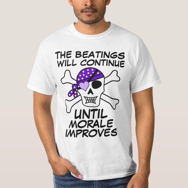 CAMISETA OS BEATINGS DOS BOSS CONTINUARÃO ATÉ MELHORAR MORA (Frente)