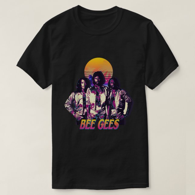 Camiseta Os Bee Gees Vivem Para Homens E Mulheres (Frente do Design)