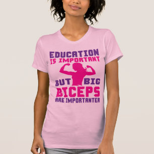 Camiseta Os bíceps grandes são Importanter do que a camis