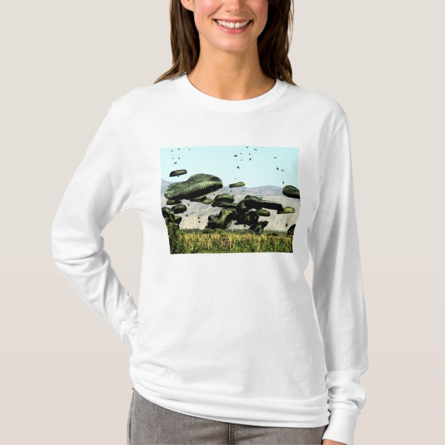 Camiseta Os blocos de comida e de água são fornecidos com a (Frente)